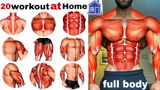 fullbody exercises at🏠تمرين الجسم كامل في المنزل home No equipment S7SGYM [upl. by Ynaffital]