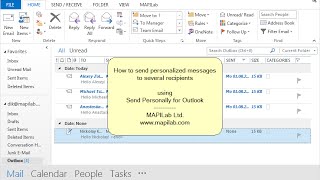 How to Send Personalized Bulk Emails from Outlook [upl. by Docila135]