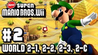 New Super Mario Bros Wii  CoOp  Part 2 World 21 22 23 amp 2Tower [upl. by Hodosh]