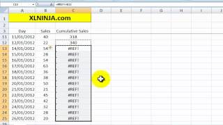 Excel Cumulative Sum Formula [upl. by Halla281]