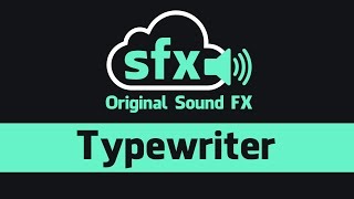 Typewriter Sound Effect [upl. by Salem]