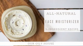 Natural Face Moisturizer Recipe  Face Lotion for Acne Prone Skin [upl. by Mccallion]