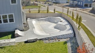 real SKATEPARK in my BACKYARD  backyard tour 2 [upl. by Ledif]