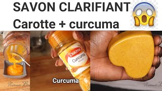 SAVON CLARIFIANT ANTI BOUTONS ET TACHES AU CURCUMA CAROTTE  CITRON [upl. by Abisha668]