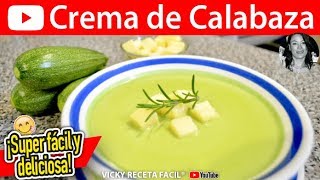 Cómo hacer CREMA DE CALABAZA  VickyRecetaFacil [upl. by Gerhardine]