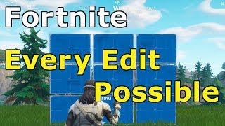 Every Edit Possible  Walls Floors Ramps Triangles Fortnite Battle Royale [upl. by Ellinehc265]