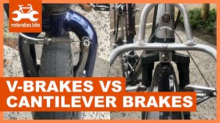 V brakes vs cantilever brakes [upl. by Eloken]