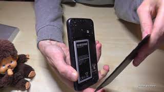 Samsung Galaxy XCover 4 How to remove the back cover [upl. by Ielirol556]