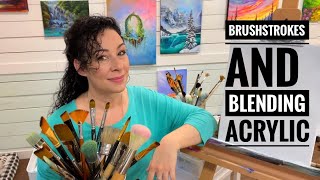 How To BRUSHSTROKES amp BLENDING  ACRYLIC 🎨 [upl. by Arie]