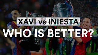 Xavi VS Iniesta  Who Is Better [upl. by Anelrihs]