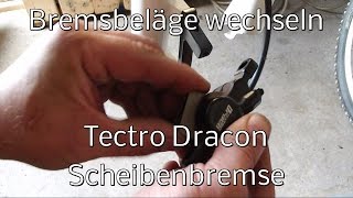 Bremsbeläge wechseln Tectro Dracon Scheibenbremse replace brake pads [upl. by Plato]