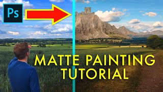 How to create DIGITAL MATTE PAINTINGS in your films  Photoshop amp After Effects tutorial [upl. by Nitsugua168]