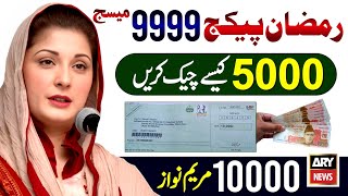 5000 Check Karne Ka Tarika  Ramzan Package 2025 Apply Code  Maryam Nawaz 10000  PM Relief 9999 [upl. by Leilamag]