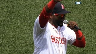 David Ortiz rallies the Boston crowd after Boston Marathon tragedy [upl. by Hagar]