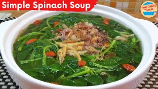 Easy Spinach Soup Recipe with Crispy Anchovies [upl. by Norahc]