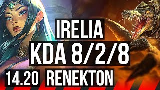 IRELIA vs RENEKTON TOP  828  KR Master  1420 [upl. by Rockey]