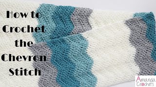 How to Make the Chevron Stitch Crochet 101 Series [upl. by Ansel240]