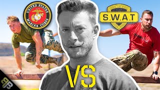 SWAT Operator vs US Marine Fitness BATTLE [upl. by Wells]