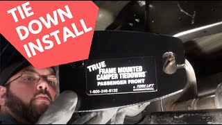 How to install Torklift Frame Mounted Camper Tie Downs  Truck camper tie downs [upl. by Ayam]