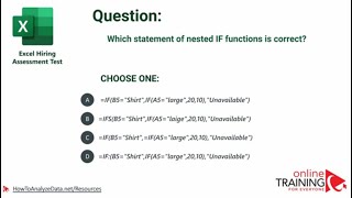 Advanced Excel Employment Test Questions and Solution [upl. by Nyledam]