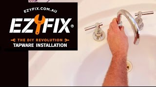 How to Install EZYFIXs Modern Lever Bathroom Basin Taps [upl. by Alvera]