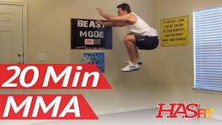 20 Minute MMA Training Workouts  HASfit Mixed Martial Arts Workout  UFC Training Exercises [upl. by Zumwalt801]