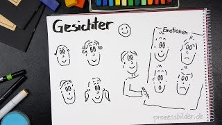 Flipcharts gestalten 914 Gesichter skizzieren [upl. by Avad]