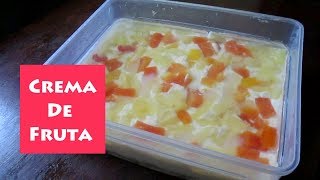 Crema De Fruta Graham Recipe No Bake [upl. by Hashum]