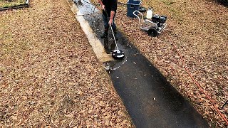 Cleaning the DIRTIEST sidewalk I have ever seen Filthy to fabulous power washing cleaning [upl. by Refinney]