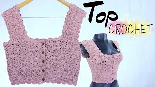 TOP CROCHET Paso a Paso PUNTO FANTASIA Nivel INTERMEDIO [upl. by Loesceke90]