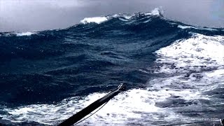 Vendée Globe  sailing in violent storm with 50 knots  Sturmsegeln im Southern Ocean [upl. by Neelia]