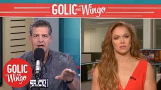 Ronda Rousey talks WWE debut Wrestlemania 34 and more  Golic amp Wingo  ESPN [upl. by Levitan]