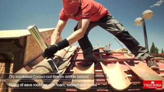 How to fit Clay roofing tiles using dry installation system  Tejas Borja [upl. by Ynomrah588]