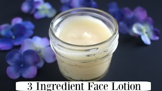 3 Ingredient 100 Natural Face Lotion  Easy amp Nourishing [upl. by Feliks]