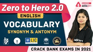 English Vocabulary  Synonym and Antonym  Banking Foundation Classes Adda247 [upl. by Cash]