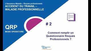 Questionnaire Risques Professionnels  comment répondre à un questionnaire ATMP [upl. by Gayleen]