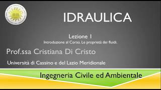 Idraulica Lezione n 1 [upl. by Iv423]