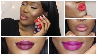 MAC Liquid Lipstick Swatches on Dark Skin [upl. by Eimor]