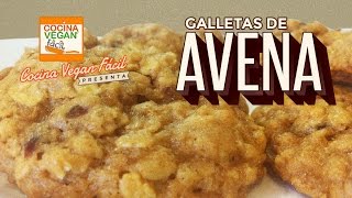 Galletas de avena  Cocina Vegan Fácil [upl. by Morven]