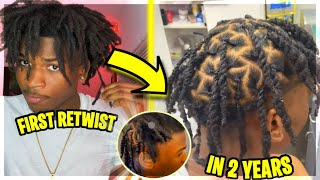 INSANE Freeform Dreadlock Transformation  First Retwist EVER  LIL BABY EDITION [upl. by Nofets733]