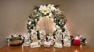 Magnolia Nativity Christmas Display  Christmas Decorating Idea  How To [upl. by Mcafee]