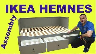 Ikea HEMNES Day bed assembly instructions [upl. by Joao]