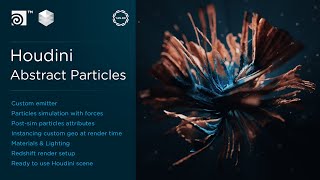 Houdini Tutorial  Abstract Particles using Redshift hip file [upl. by Adiol]