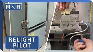 Furnace  How to Relight a Pilot Light  Repair and Replace [upl. by Avevoneg]