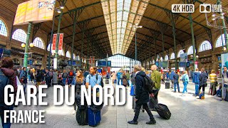 Gare du Nord Paris  Largest Trainstation in Europe  🇫🇷 France 4K HDR Walking Tour [upl. by Acim864]