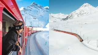 Worlds most scenic train ride The Bernina Express in Switzerland [upl. by Leelaj]