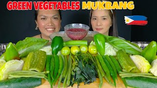 GREEN VEGETABLES MUKBANG  HEALTHY MUKBANG  MUKBANG PHILIPPINES [upl. by Hanselka577]