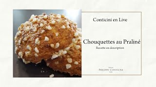 Chouquettes au praliné coulant  Conticini en Live [upl. by Derag]