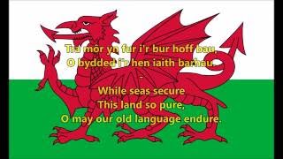 National anthem of Wales WLSEN lyrics [upl. by Adnawt]