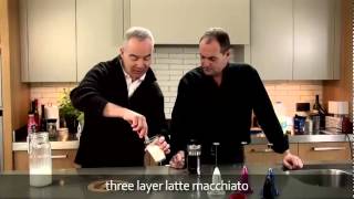 aerolatte  milk frother makes three layer caffè latte macchiato [upl. by Eagle414]